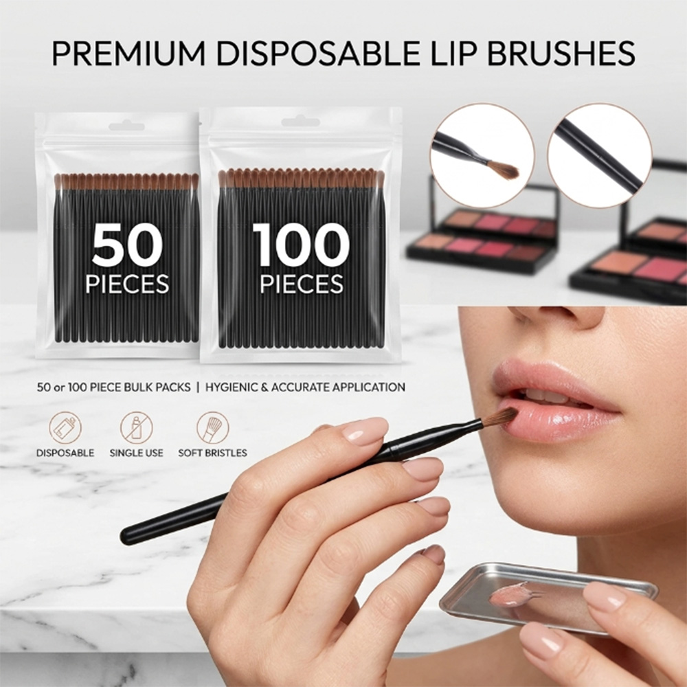 Lip Balm - Juego de pinceles desechables para labios,
